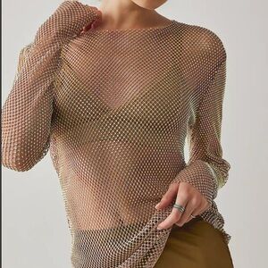 Free people Rhinestone top